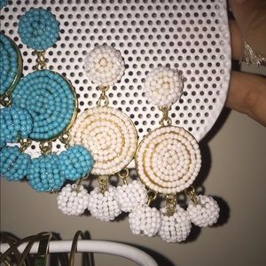 White baublebar earrings